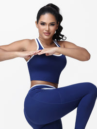 Women's Racerback Sports Bra with Contrast Trim