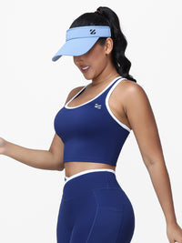 Women's Racerback Sports Bra with Contrast Trim