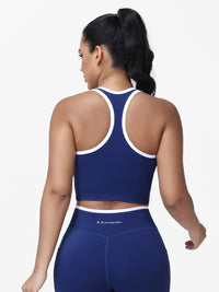 Women's Racerback Sports Bra with Contrast Trim