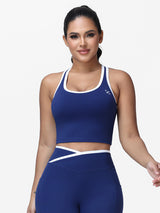 Women's Racerback Sports Bra with Contrast Trim