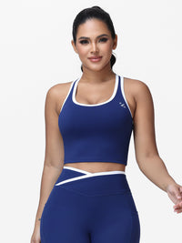 Women's Racerback Sports Bra with Contrast Trim