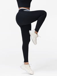 Women's V-shaped High Waist Pocket Gym Leggings