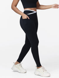 Women's V-shaped High Waist Pocket Gym Leggings