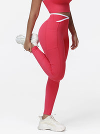Women's V-shaped High Waist Pocket Gym Leggings