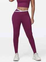 Women's Half Zip Long Sleeve Gym Top & High Waist Leggings Workout Set