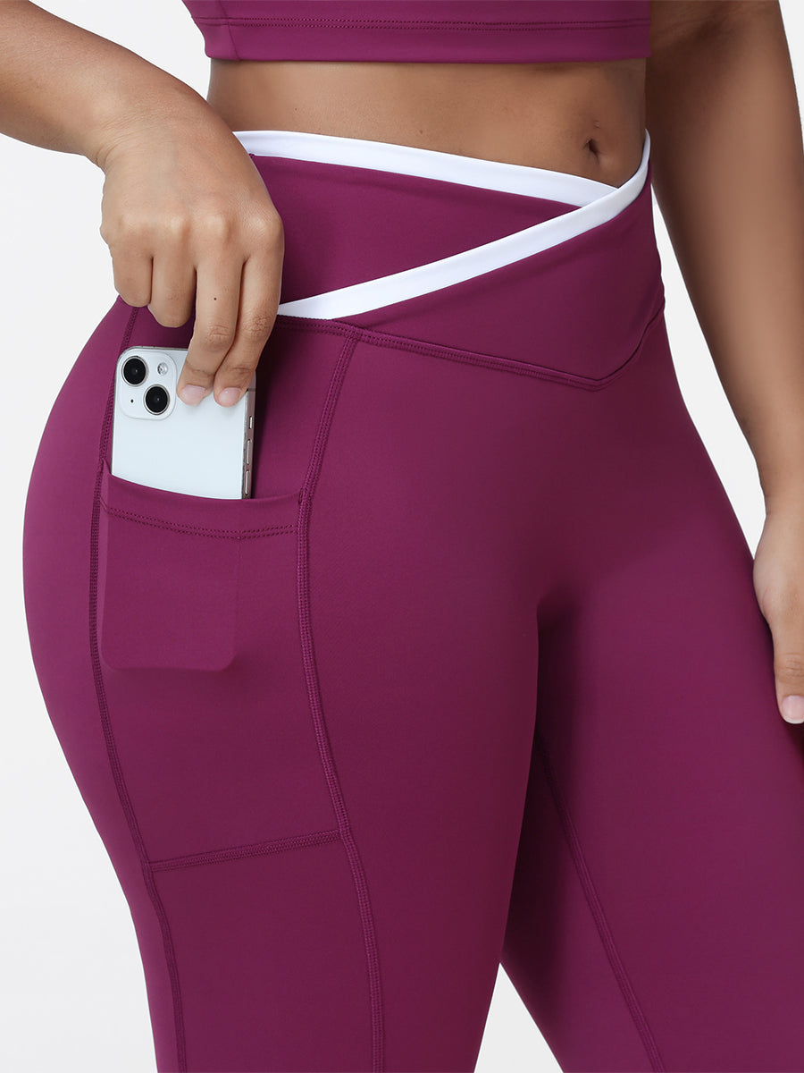 Women's V-shaped High Waist Pocket Gym Leggings