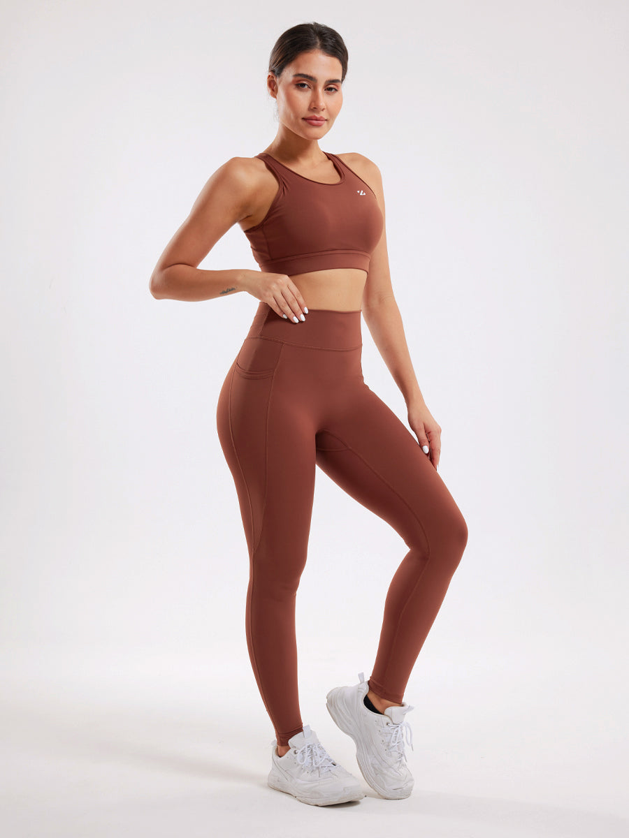 【emmi yoga】セットアップ サイズ1 (ブラウン) 楽天市場】エミ ヨガ emmi yoga Happy Active set 4点セット