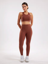 Women's Yoga Workout Set - Brown