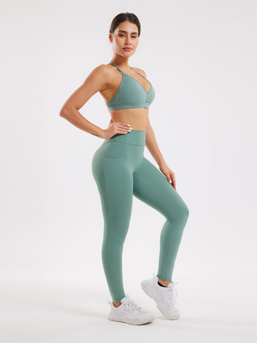 Women's Yoga Active Wear Set - Green