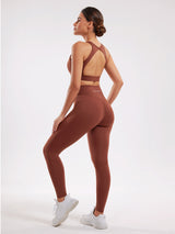 Women's Gym Wear Set - Brown