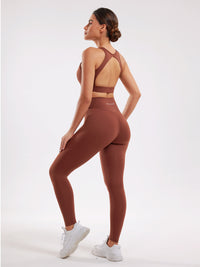 Women's Gym Wear Set - Brown