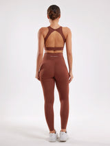 Women's Gym Wear Set - Brown