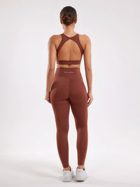 Women's Gym Wear Set - Brown