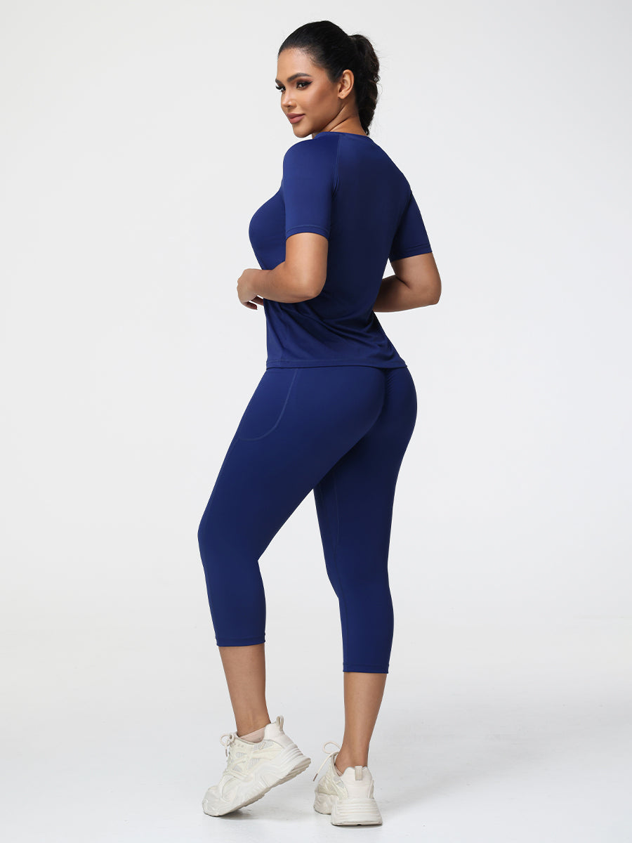 T-Shirt & 7/8 Butt-Lifting Leggings Set