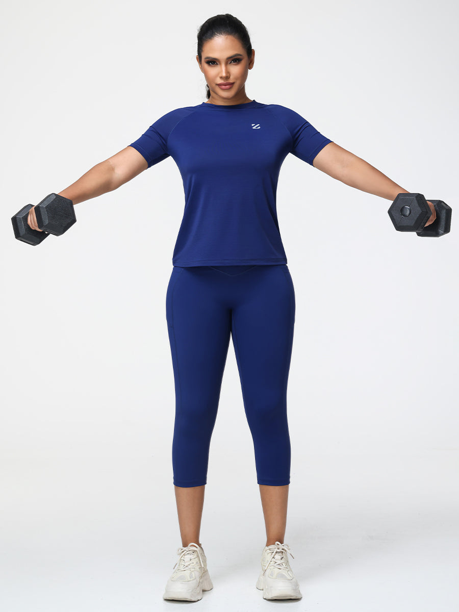 T-Shirt & 7/8 Butt-Lifting Leggings Set