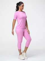 T-Shirt & 7/8 Butt-Lifting Leggings Set