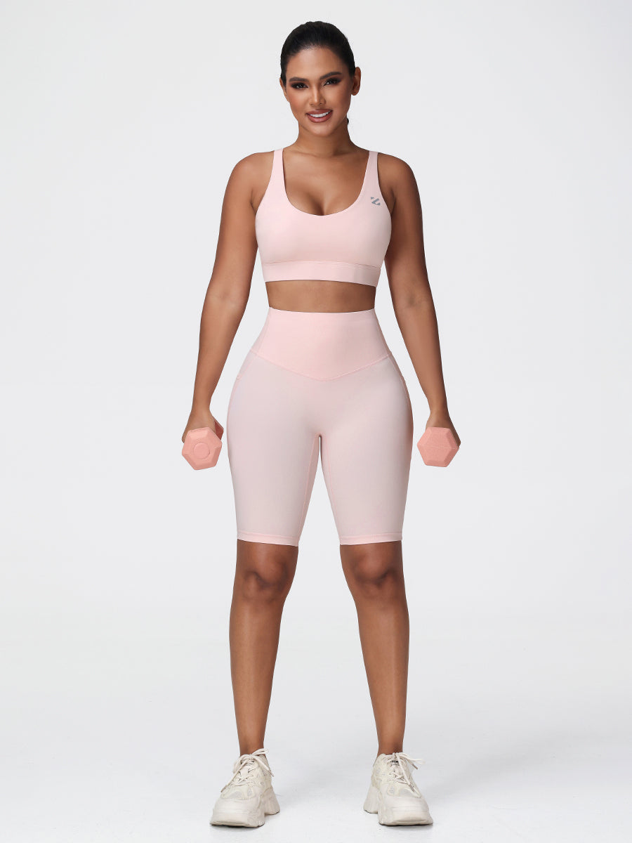 pink gym dress Hde Women Workout Dress Built in Shorts Sleeveless Athletic Sport Dress Pink XL
