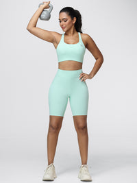 8-Inch Running Set with Lightweight Sports Bra and Pocket Shorts