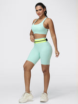 8-Inch Running Set with Lightweight Sports Bra and Pocket Shorts
