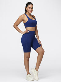 8-Inch Running Set with Lightweight Sports Bra and Pocket Shorts