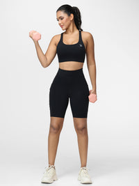 8-Inch Running Set with Lightweight Sports Bra and Pocket Shorts