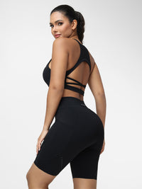 8-Inch Running Set with Lightweight Sports Bra and Pocket Shorts