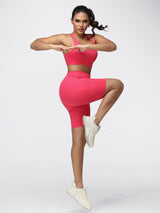 8-Inch Running Set with Lightweight Sports Bra and Pocket Shorts