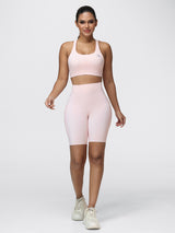 8-Inch Running Set with Lightweight Sports Bra and Pocket Shorts