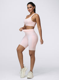 8-Inch Running Set with Lightweight Sports Bra and Pocket Shorts