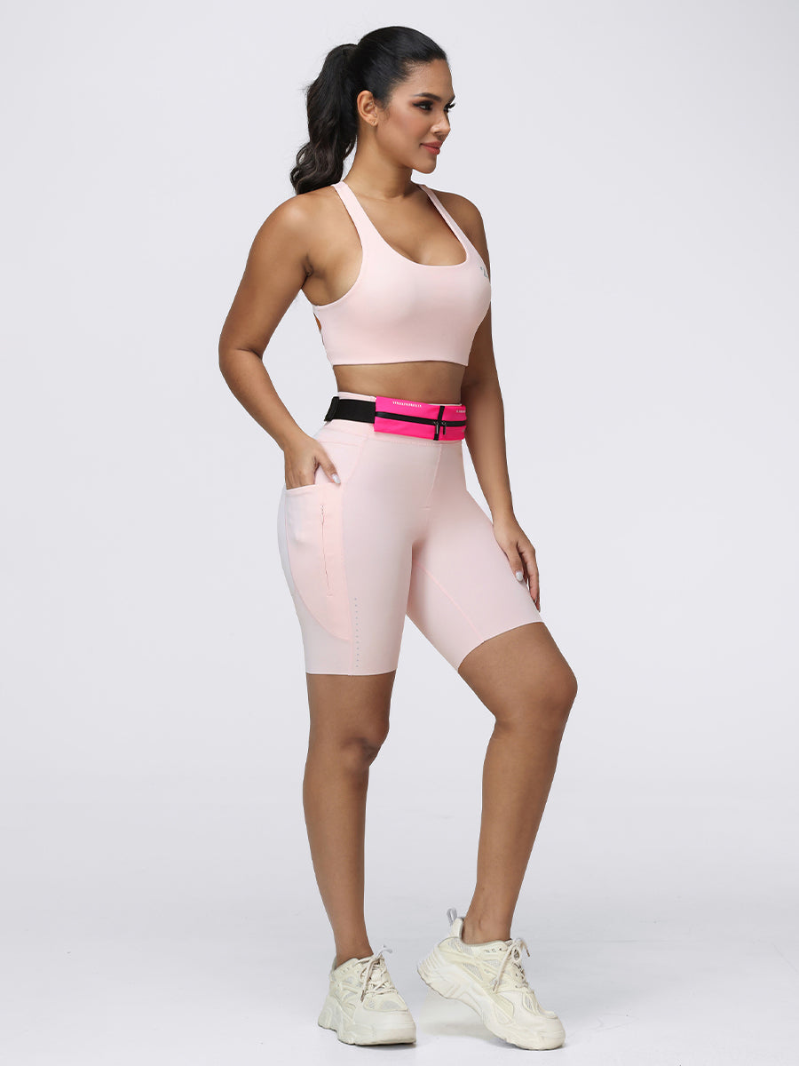 8-Inch Running Set with Lightweight Sports Bra and Pocket Shorts