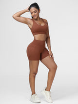 ladies fitness clothing brown
