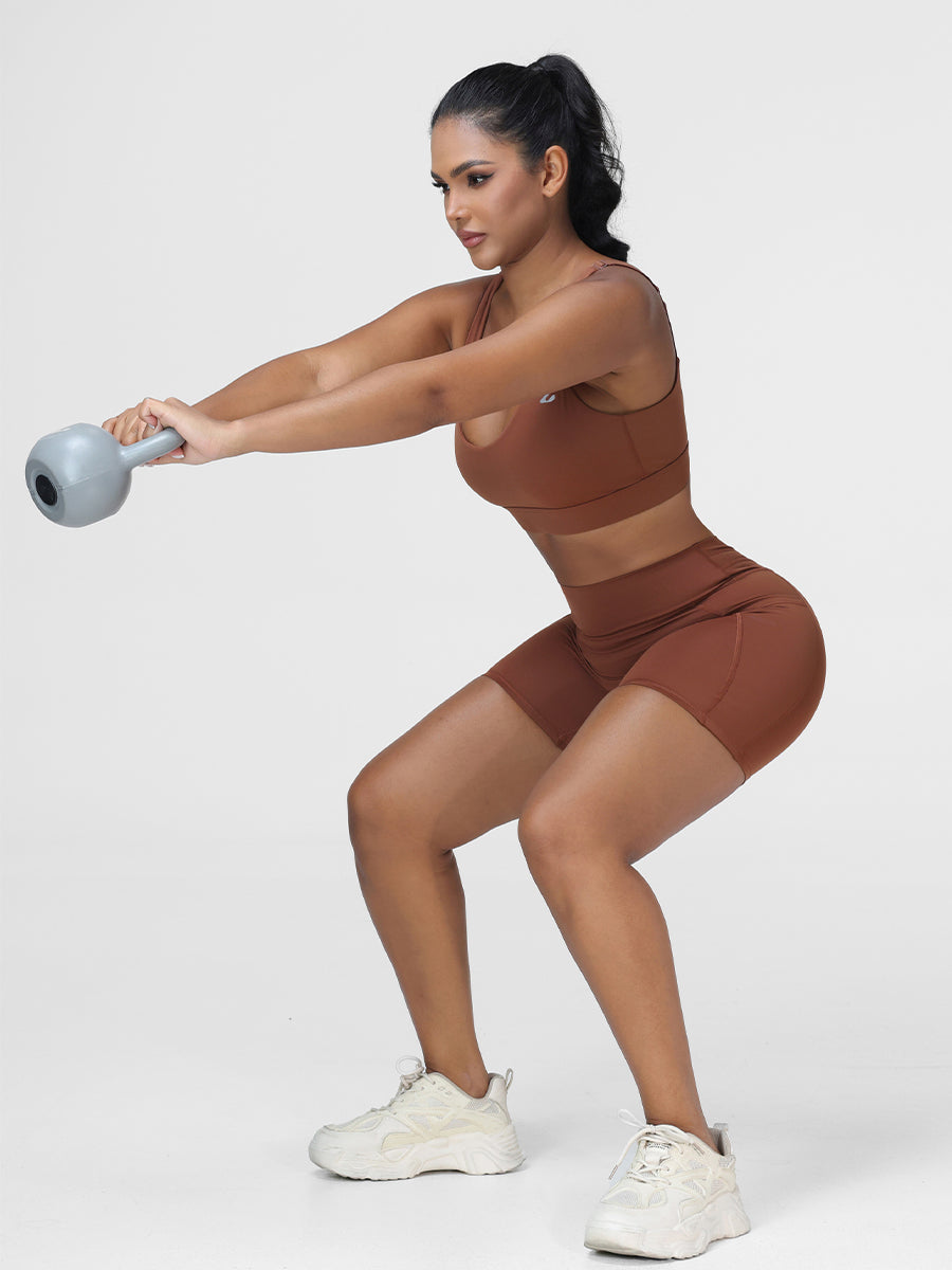 ladies fitness clothing brown