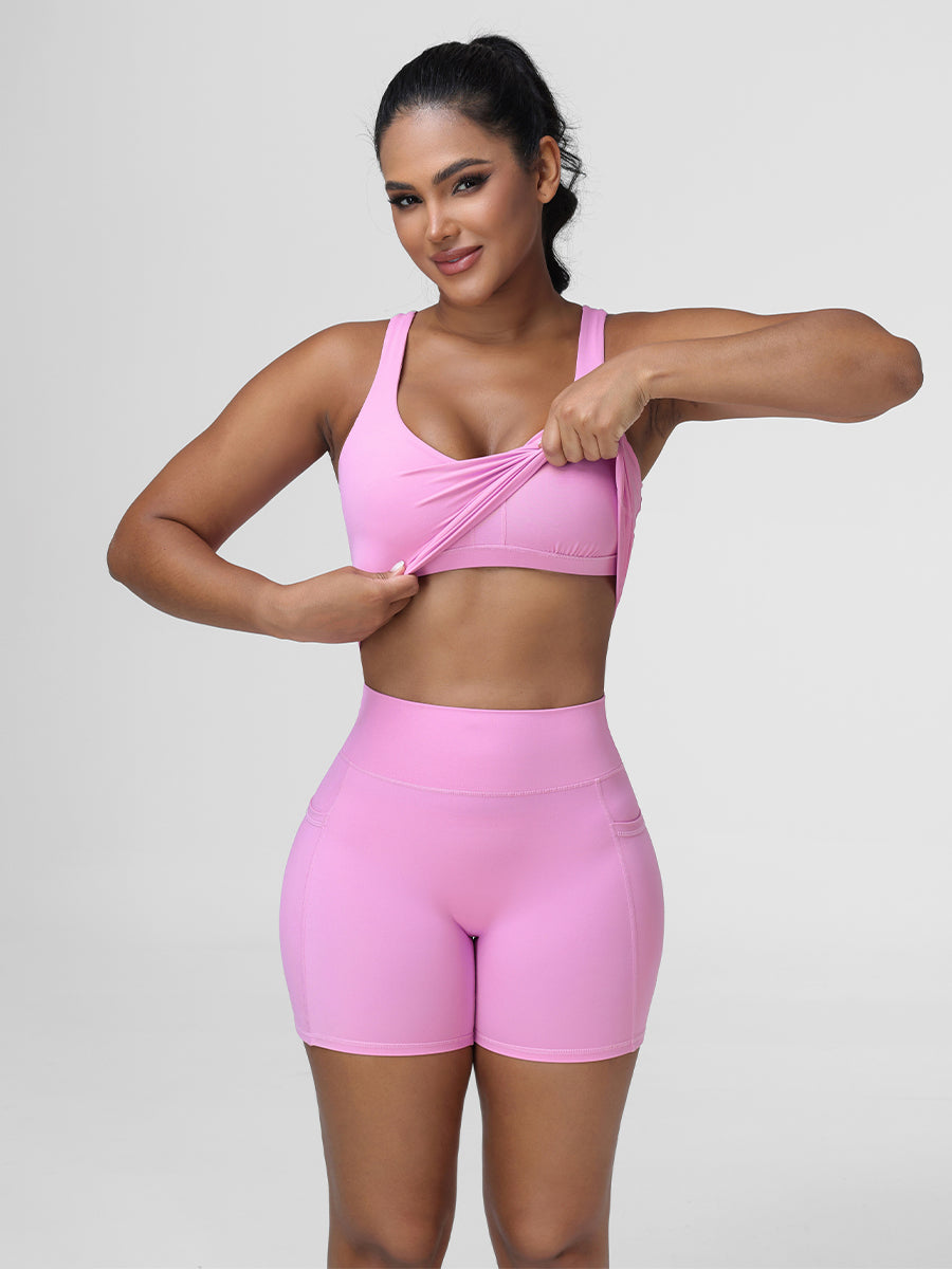 pink active wear women