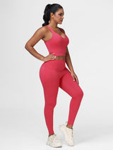 womens gym wear red