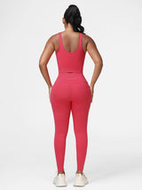 womens gym wear red