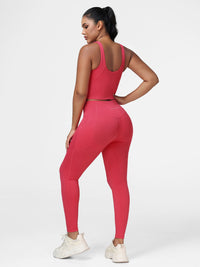 womens gym wear red