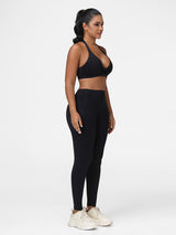 Gym Set Adjustable Sports Bra & Hip-Lifting Leggings