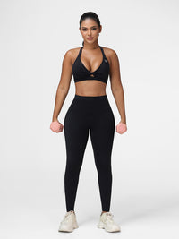 Gym Set Adjustable Sports Bra & Hip-Lifting Leggings