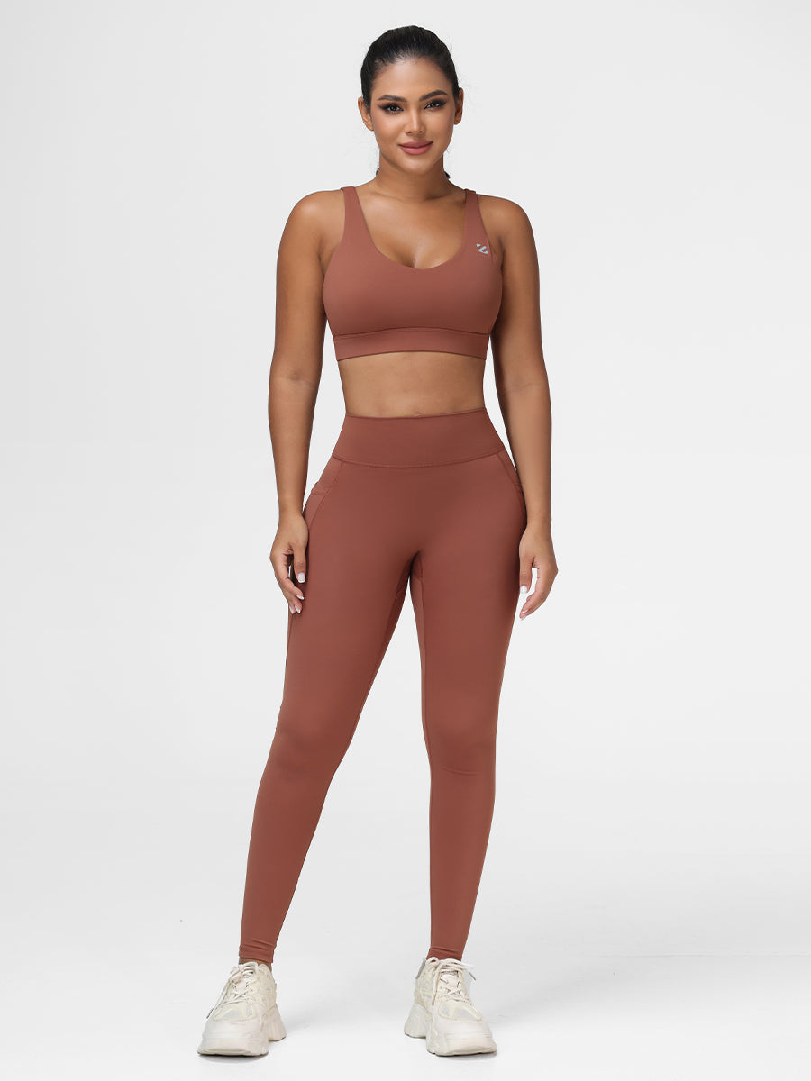 ladies gym clothes brown