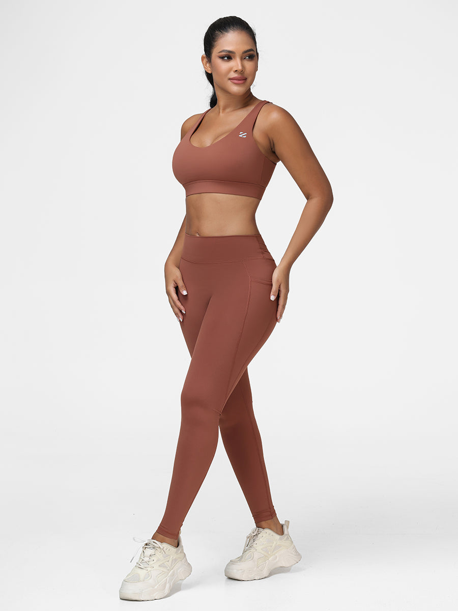ladies gym clothes brown