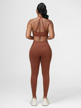 Gym Set Adjustable Sports Bra & Hip-Lifting Leggings