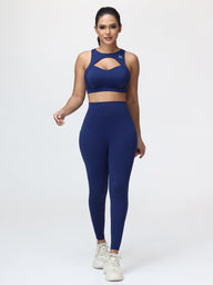 Women’s High-Support Gym Set with Racerback Sports Bra and V-Back Leggings