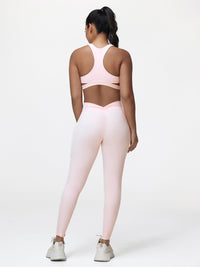 Women’s High-Support Gym Set with Racerback Sports Bra and V-Back Leggings