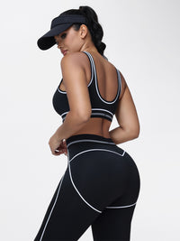 Contrast Piping Gym Set for Women
