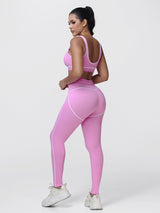 Contrast Piping Gym Set for Women