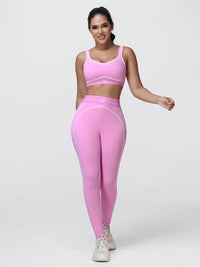 Contrast Piping Gym Set for Women