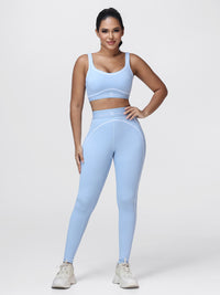 Contrast Piping Gym Set for Women