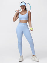 Contrast Piping Gym Set for Women